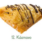 τρίγωνα σιροπιαστά, γλυκά Ανατολής, σιροπιαστά γλυκά, γλυκά κιλού, κάστανο